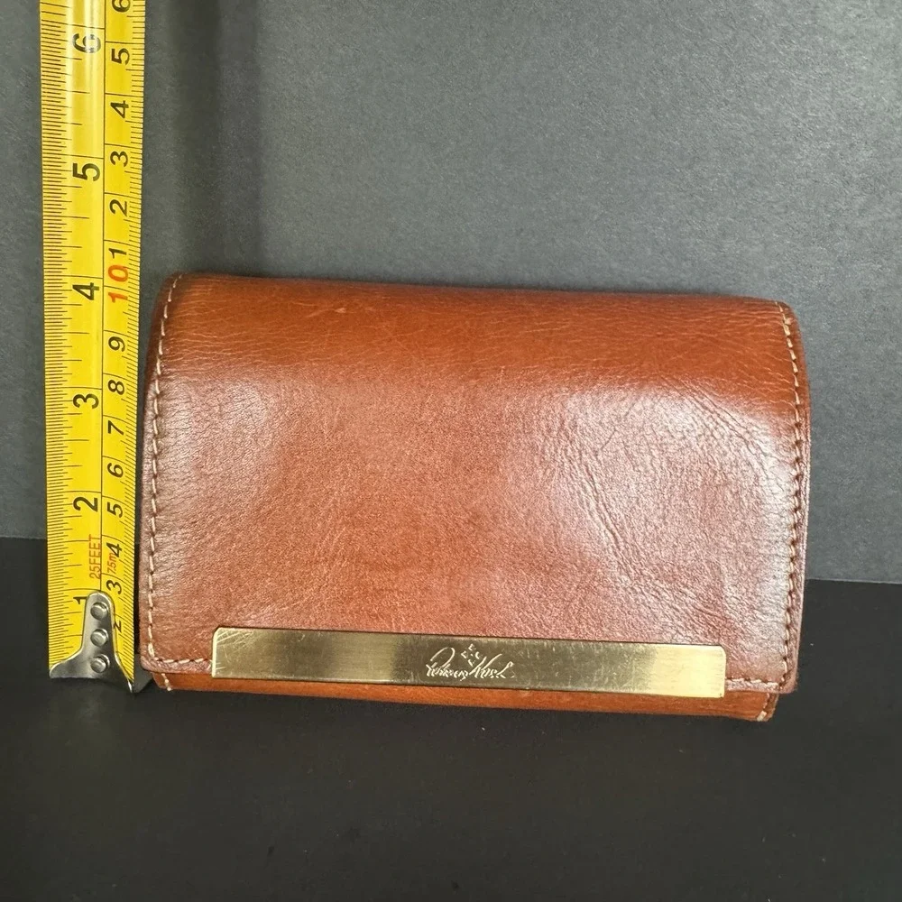 Patricia Nash Cametti Trifold Florence Leather Wallet Brown Classic Western Boho